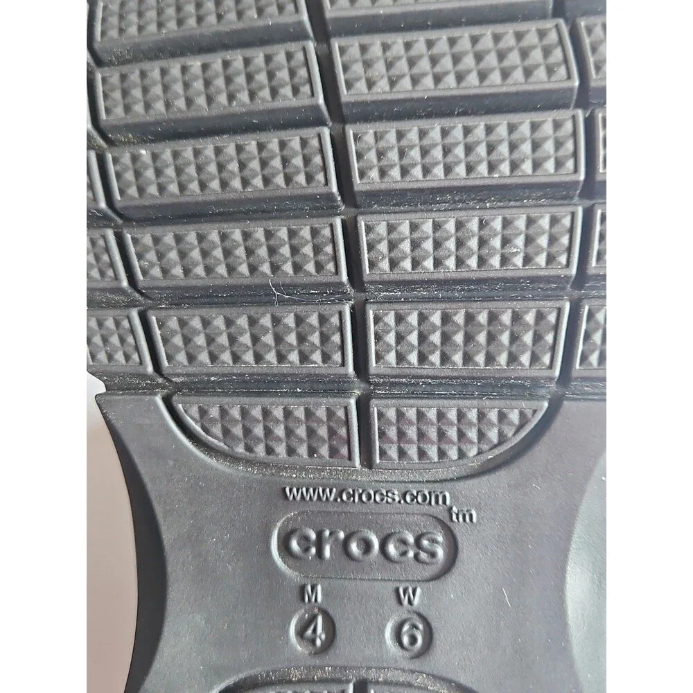 Crocs Classic Mega Crush Black Platform Sandals US 6